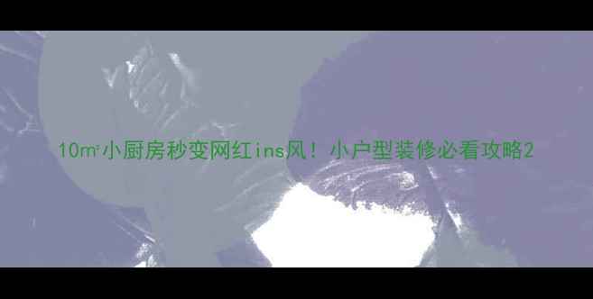 图片 10㎡小厨房秒变网红ins风！小户型装修必看攻略2