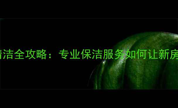 图片 装修后深度清洁全攻略：专业保洁服务如何让新房焕然一新？1
