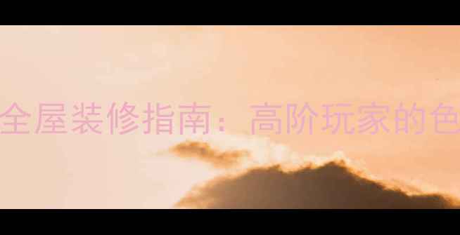 图片 黑色VS白色全屋装修指南：高阶玩家的色彩搭配秘籍
