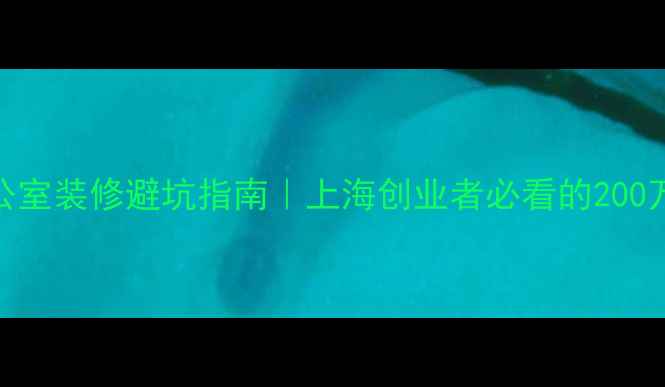 图片 🔥青浦办公室装修避坑指南｜上海创业者必看的200万预算全✨