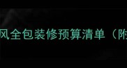 128现代简约风全包装修预算清单附详细报价表